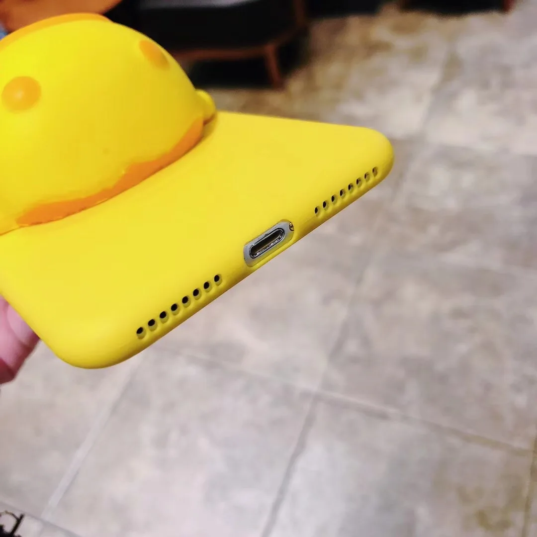 Мягкий 3D чехол для телефона с изображением желтой утки хлеба iphone 6 6s 7 8 plus животных