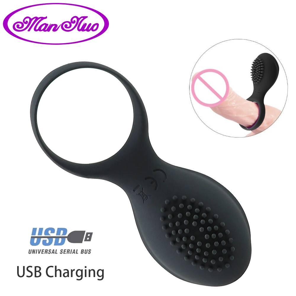 Man nuo USB вибрирующие трусы для пениса кольцо Силиконовое вибратор длительная