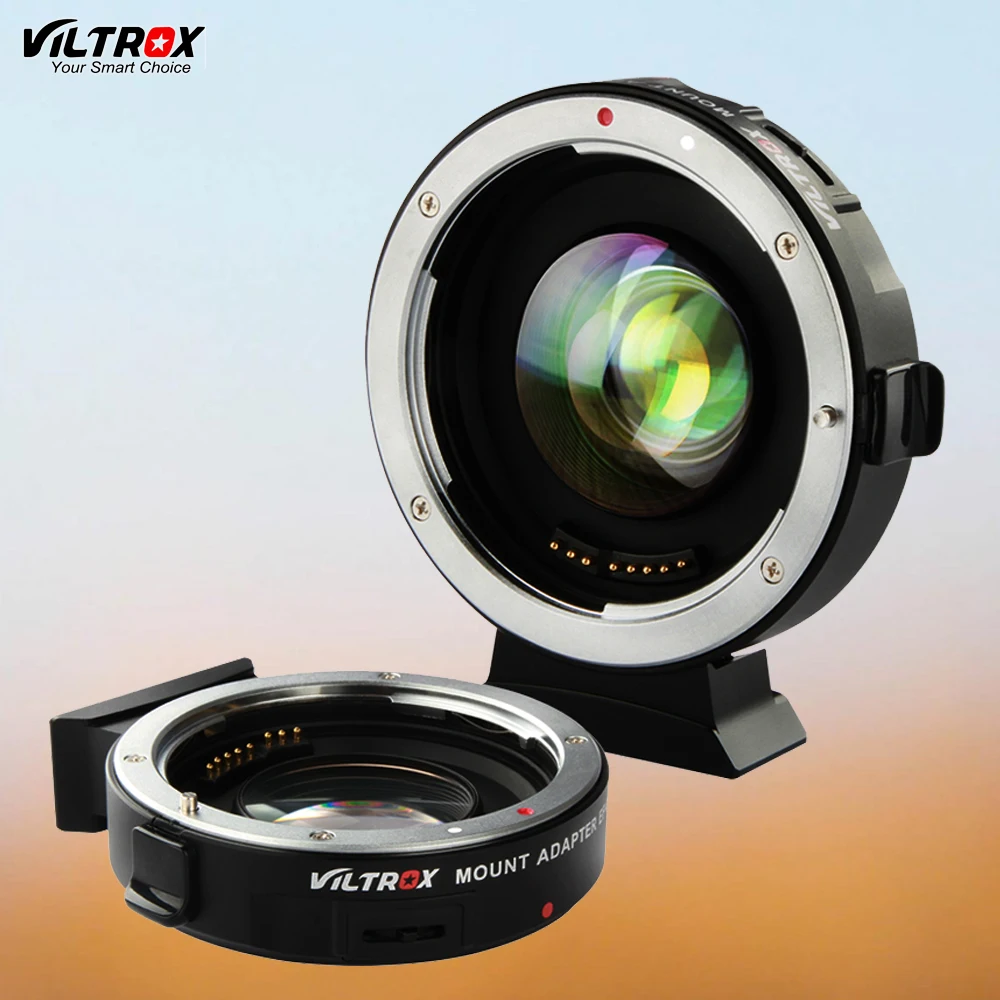 Viltrox фотовспышка с автофокусом EXIF 0.71X уменьшение скорости бустер адаптер для