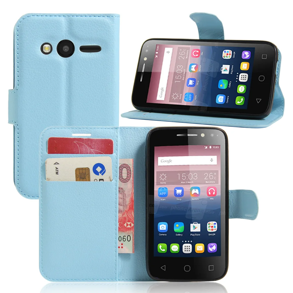 Роскошный флип-кейс из натуральной ПУ кожи для Alcatel Pixi 4 0 '' чехол мобильного