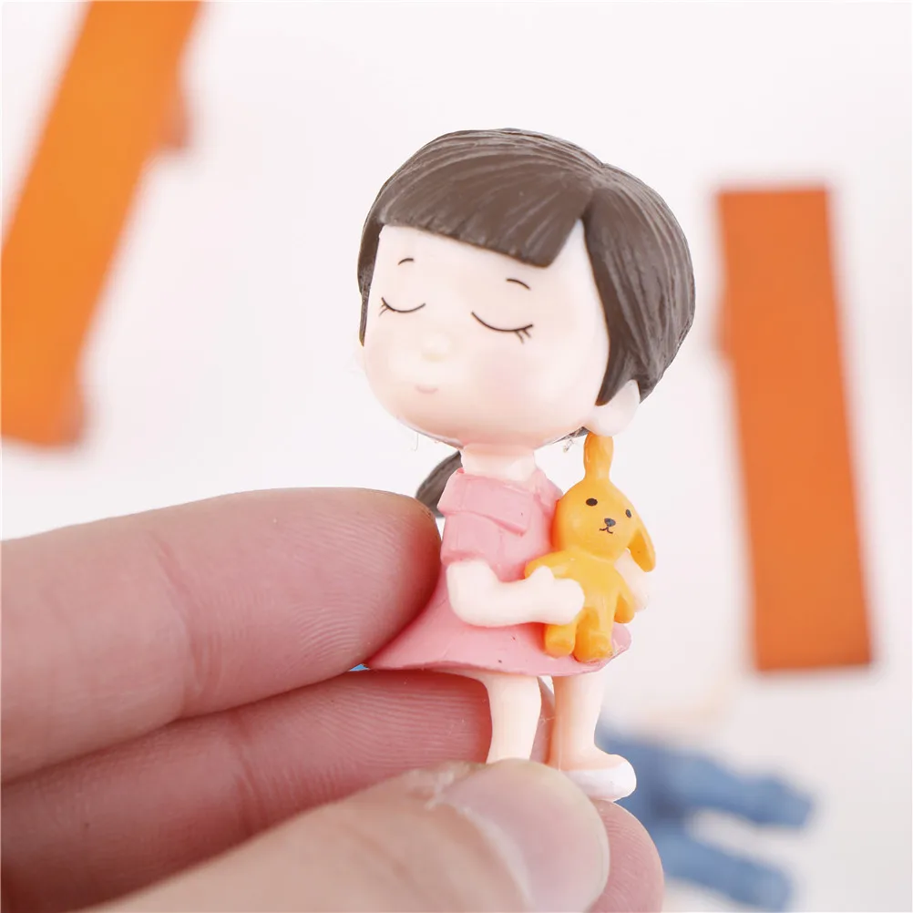 1 компл. Милые влюбленные стул миниатюрный пейзаж DIY орнамент Сад Кукольный домик Декор влюбленные куклы скамейки пары орнамент