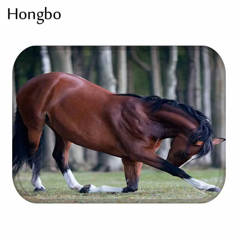 Hongbo новые модные стильные коврики с принтом лошадей противоскользящий напольный
