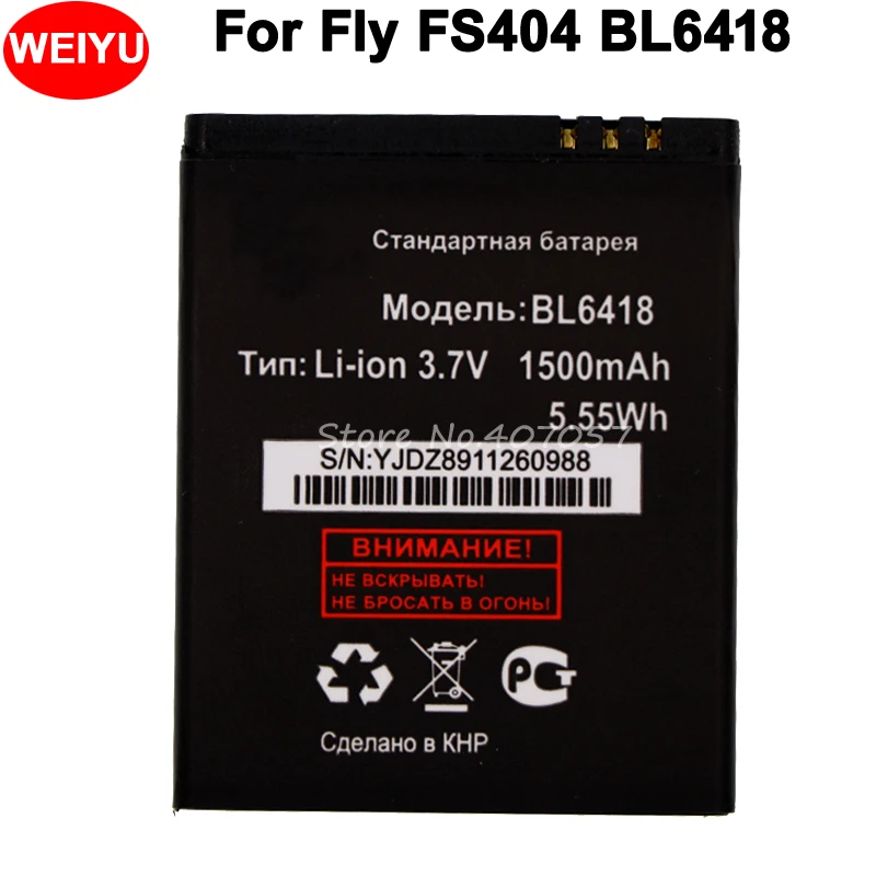 

For Fly FS404 Stratus 3 Battery BL6418 Accumulator 1500mAh