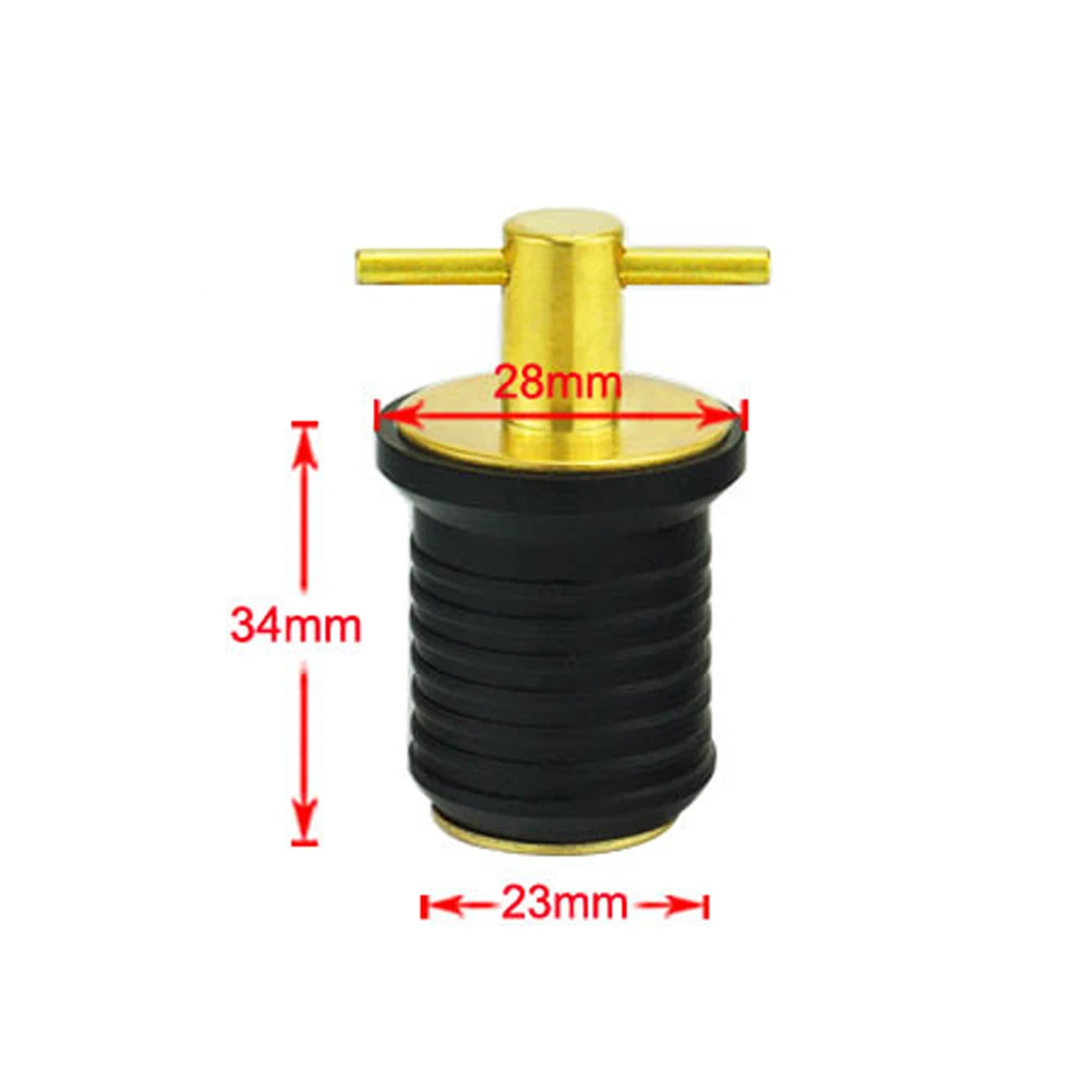 1 Inch Hole Drain Plug Outdoor Rubber Brass Ship Shock Resistant Deck Yacht T-Handle Boat Accessory Watertight Adjustable | Автомобили и