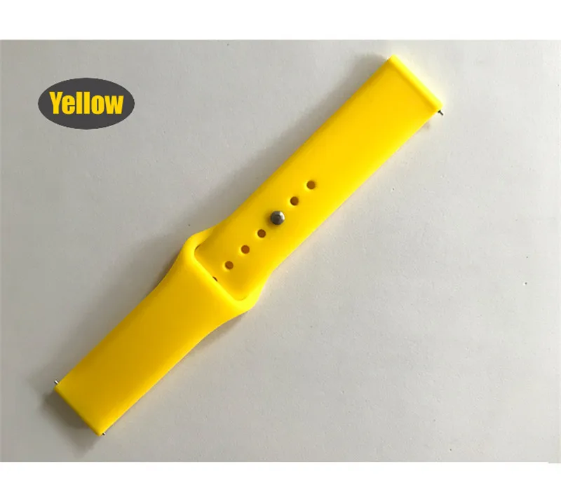Цвет: желтый Мягкий силиконовый ремешок для часов для Xiaomi Huami Amazfit Bip ремешок на запястье 20 мм ремешок для наручных часов для Mijia для Garmin vivoactive 3 - Цвет: Цвет: желтый