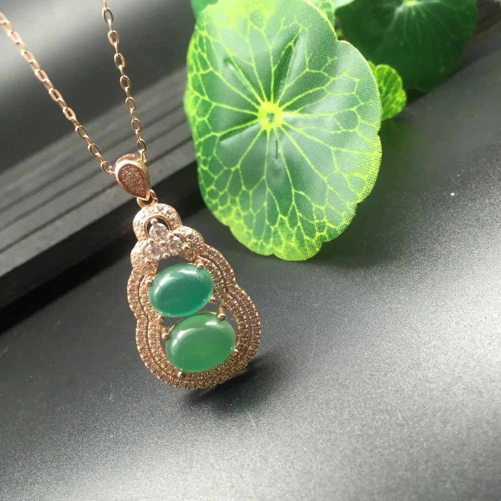 KJJEAXCMY boutique jewels 925 серебро натуральный нефритовый порошок с подвеской ожерелье
