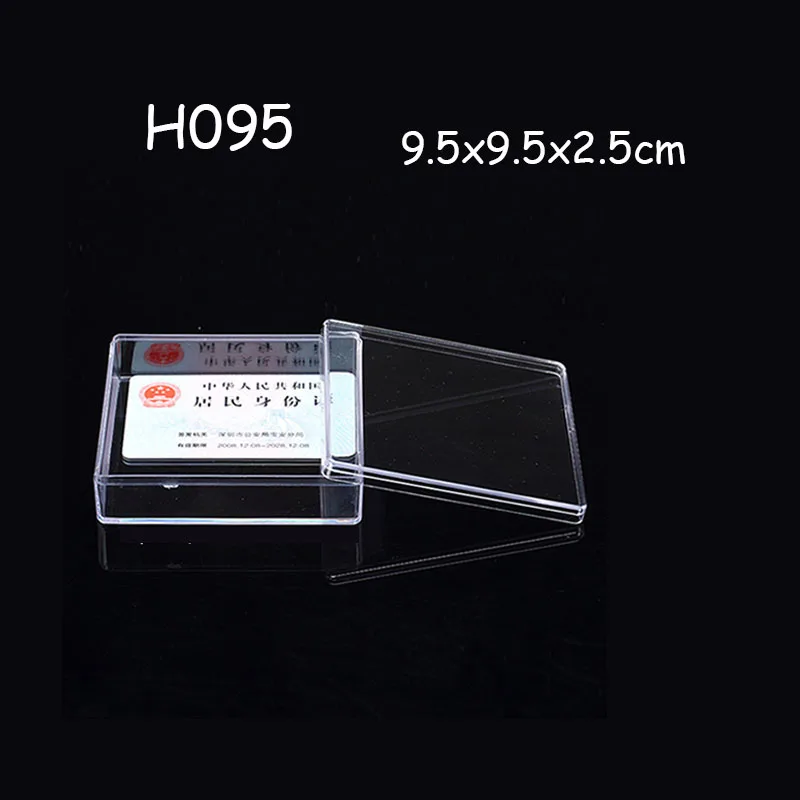 H095 9.5x9.5x2.5cm 22 размера маленькие квадратные прозрачные PS пластиковые коробки для хранения для мини ювелирных изделий/бусин/поделок Чехол Контейнер дисплей упаковочная коробка - Цвет: H095 9.5x9.5x2.5cm