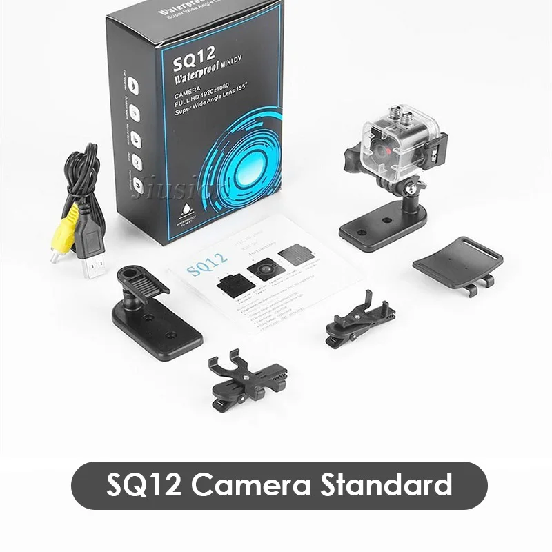 SQ12 SQ11 SQ12 SQ23 Мини HD камера Espia Escondida маленькая экшн видеокамера Micro Body Gizli Kamera поддержка Скрытая TF карта - Цвет: SQ12