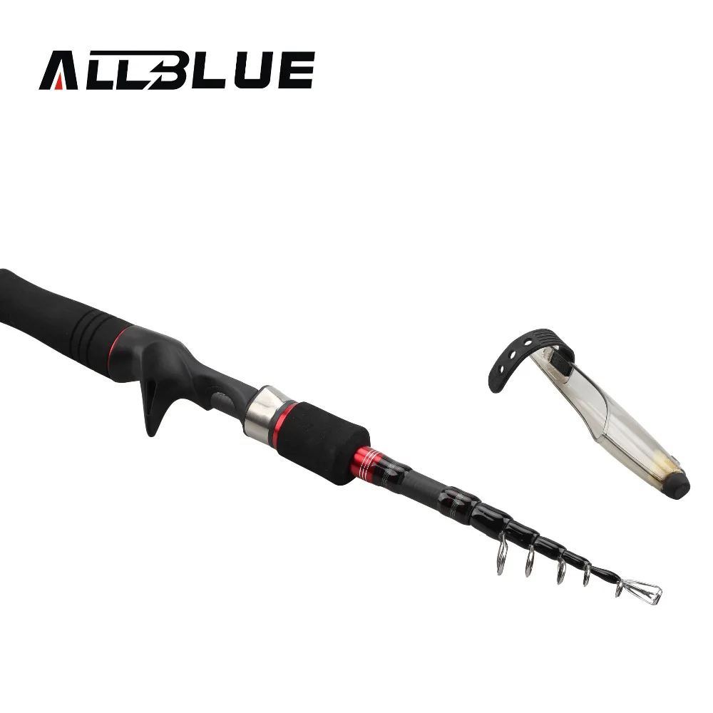 ALLBLUE новый карбон удилище спининг удочка телескопическая 1.95м 2.1м 2.4м 2.7м