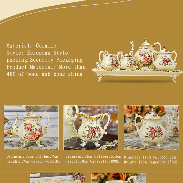 Wourmth модный чайный сервиз из костяного фарфора, 8 шт., кофейный набор, домашний набор кофейных чашек, высокое качество