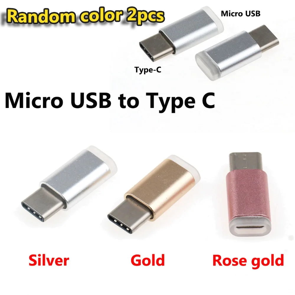 Переходник JCD с USB C на Micro 2 шт. переходник 3 0 для iphone X 8 7 6 5 Huawei p10 p9 OTG|Переходники и