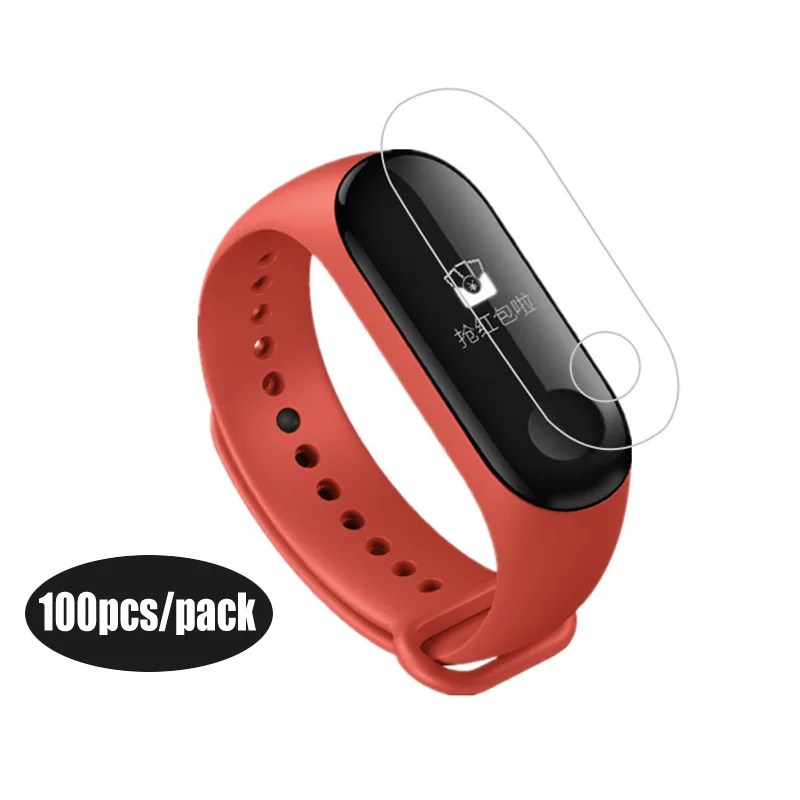 100 шт./упак. для Mi Band 3 Защитная пленка экрана Miband3 браслет HD ультратонкая мягкая