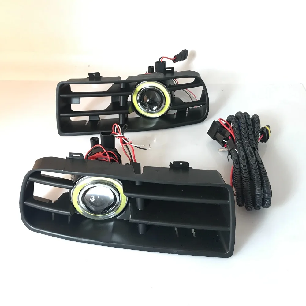 RQXR противотуманная фара вождение свет в сборе для Volkswagen Golf mk4 cob angel eye светодиодные дневные ходовые огни сигнал поворота