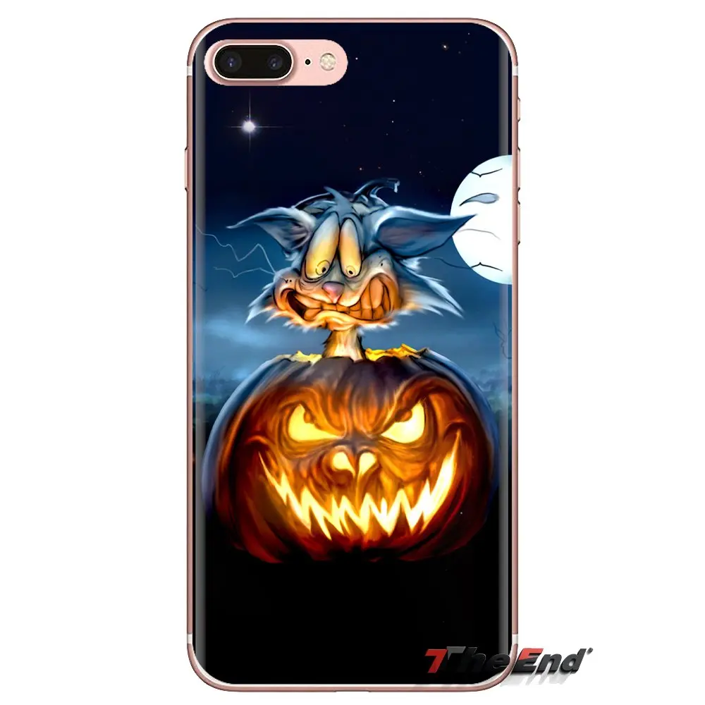 Прозрачный ТПУ чехол на Хэллоуин ведьмы летающие метлы Луна для Samsung Galaxy S3 S4 S5 Mini S6