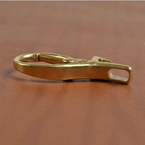 Цепочка-Крючок для ключей цельная латунная застежка-молния с карабином кошелька