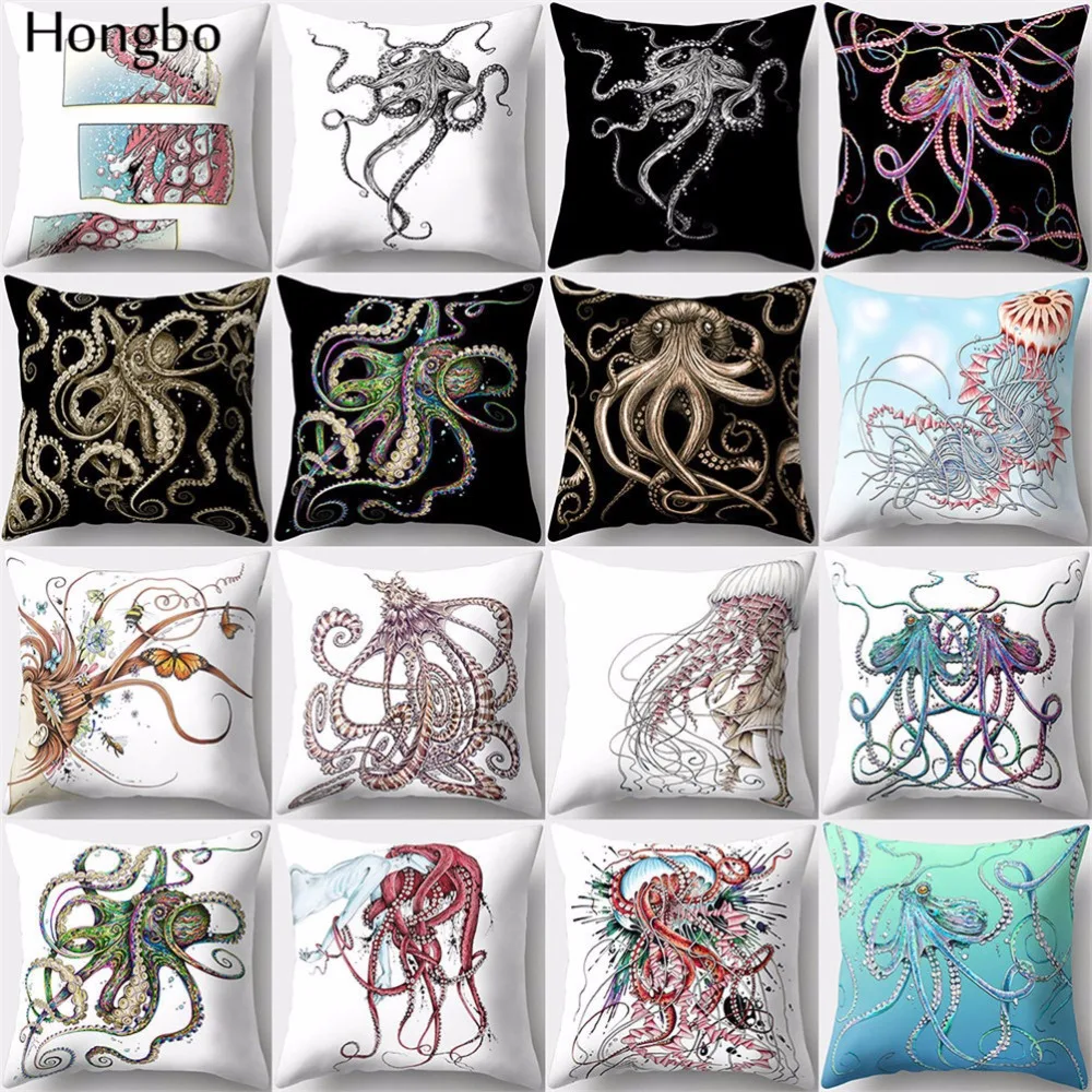 

Hongbo 1 Pcs Colorful Sea Animal Octopus Pillow Cases Home Furnishings Pillowcase Cushion Cover Car Decor