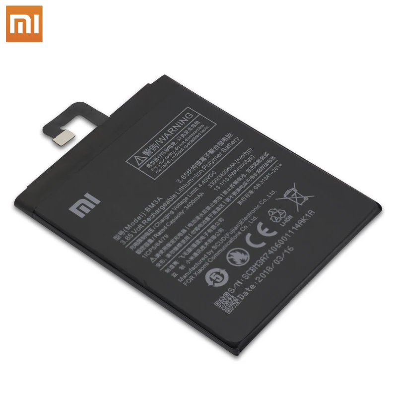 Xiao mi Phone battery BM3A для Xiaomi Note 3 Сменная батарея 3300mAh Высокая емкость Оригинальные аккумуляторы для телефонов+ Инструменты