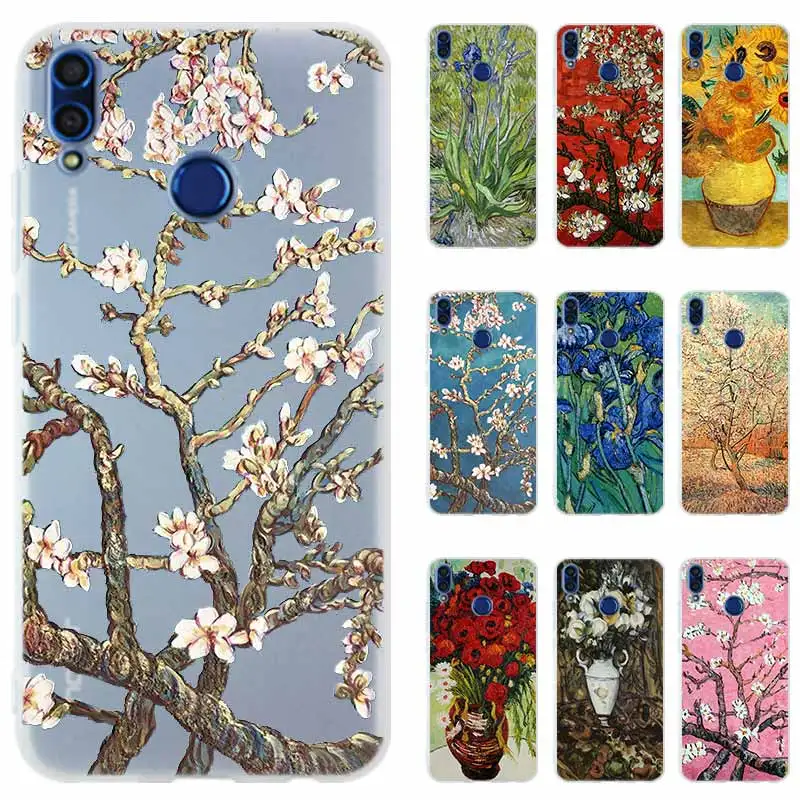 Красный чехол для телефона с цветком миндаля Винсента Ван Гога Huawei Honor 30 20 10 9 Lite 9a