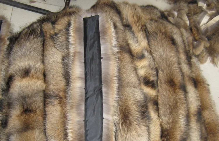 Отделка из натурального меха енота воротник китайская отделка | Дом и сад