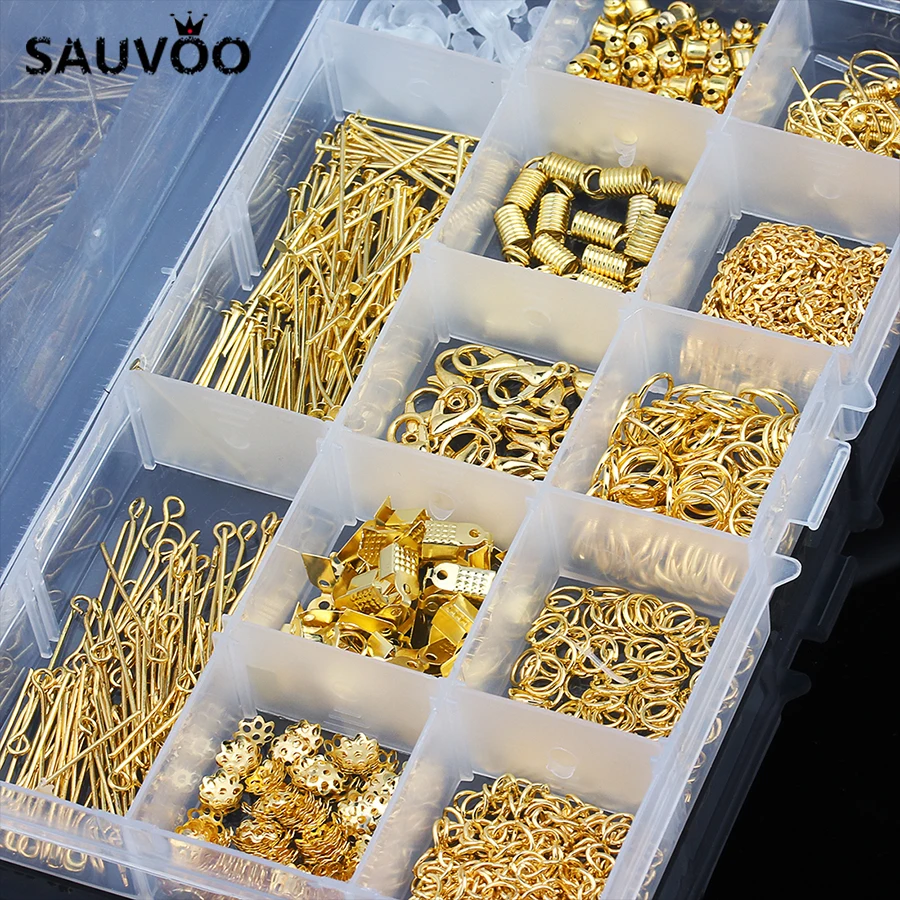 SAUVOO 1 коробка 12 слотов коробки для ювелирных изделий Футляр застежки карабины