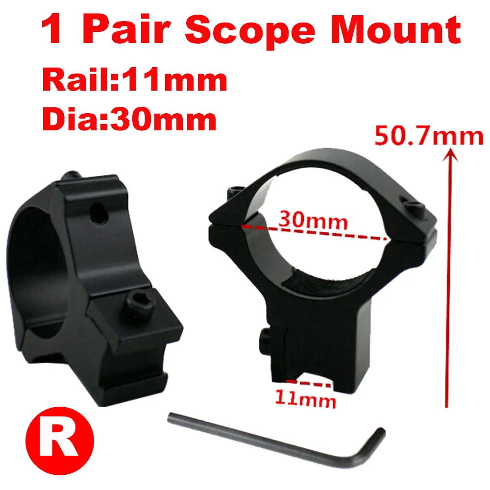 Black 30mm 11mm Rail 2 шт. 25,4 мм/30 мм охотничий прицел крепление кольцо 11 мм ласточкин хвост/20 мм Пикатинни высокого или низкого воздуха пистолет прицел крепления - Цвет: Black 30mm 11mm Rail