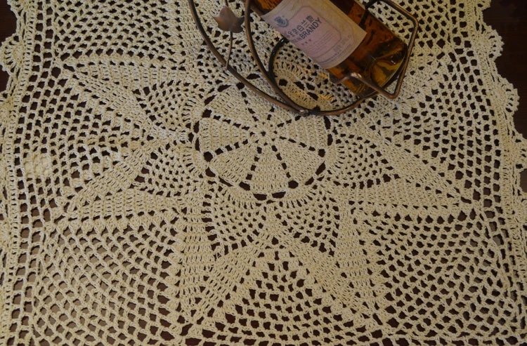 Крючком ручной работы цветы хлопок кружево пустотелая квадратная Вязаная