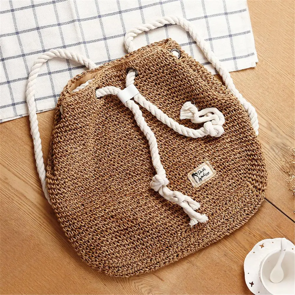 ISHINE Mochila Feminina Mori Girl Модный повседневный рюкзак соломенная тканая сумка для отдыха
