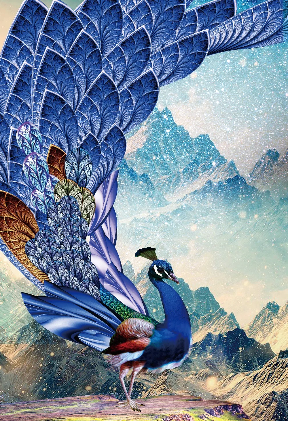 алмазная вышивка павлины 5d алмаз крестом павлин горный хрусталь работа живопись