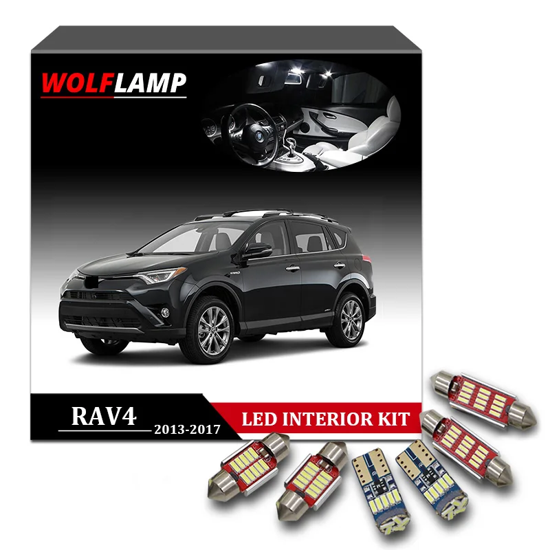 Wolflamp 10 шт. белая ледяная синяя ламсветильник для автомобиля 2013-2017 Toyota RAV4