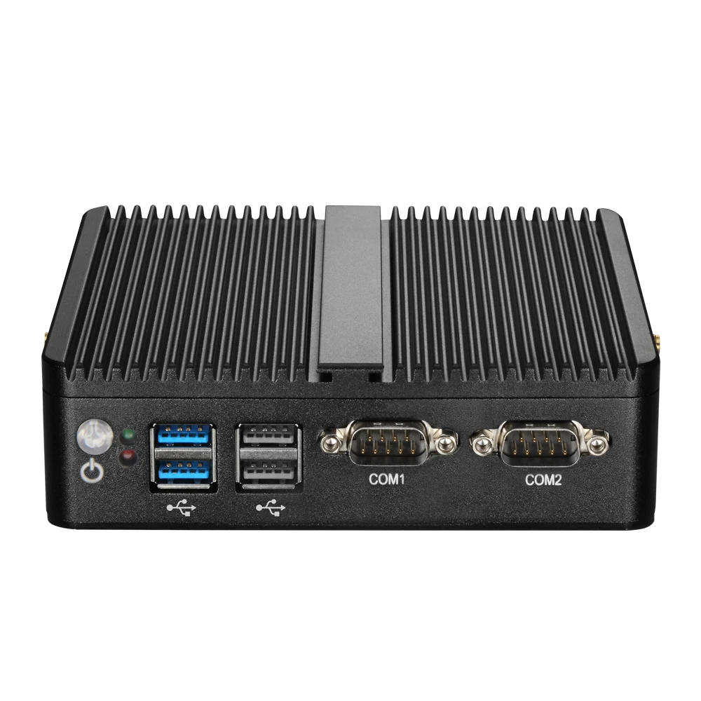 Безвентиляторный промышленный мини-ПК Celeron J4125 Windows 10 Pro HTPC двойная LAN гигабитная 2