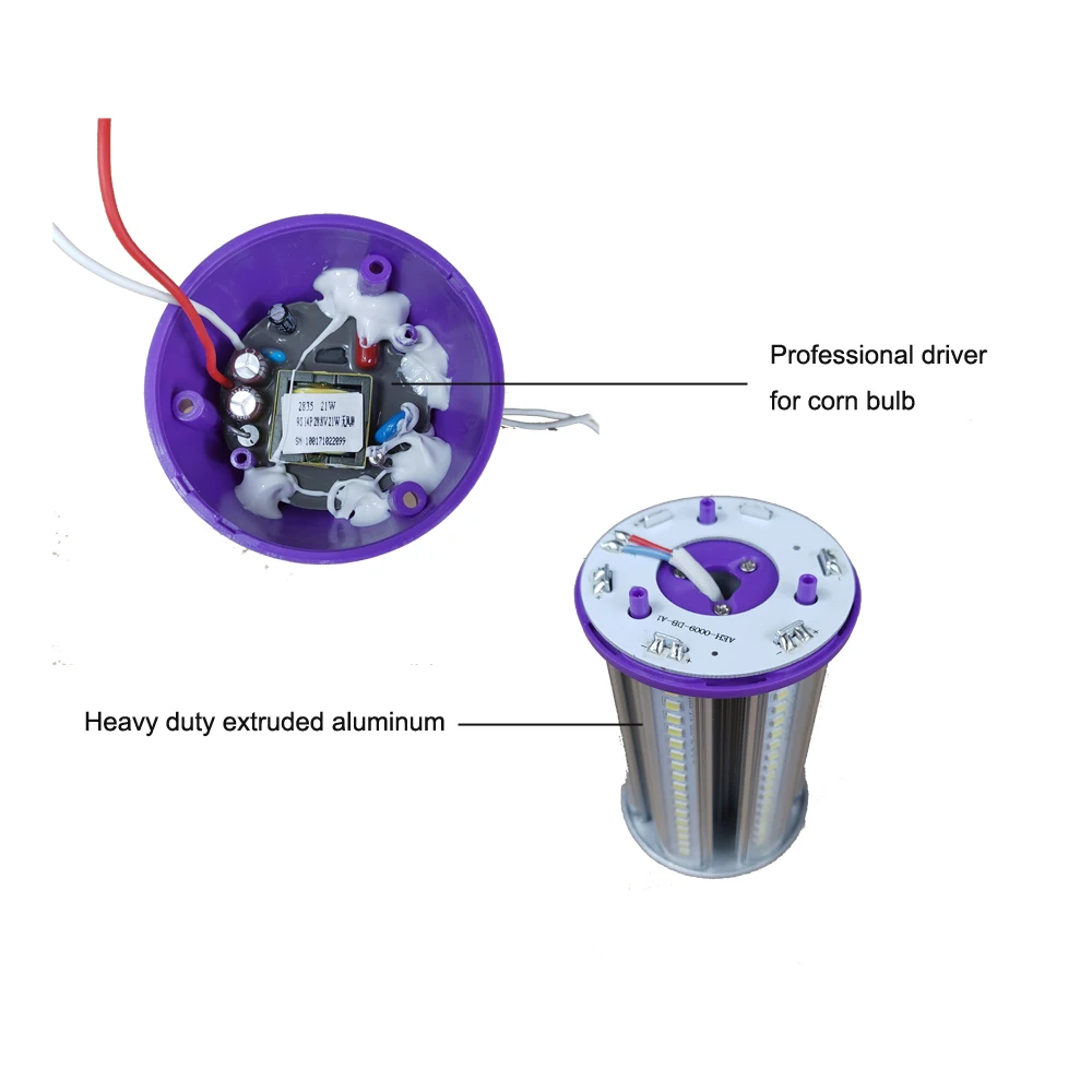 20 Вт 24 Светодиодная кукурузная лампа для внутреннего использования E27 E39 2200 люмен