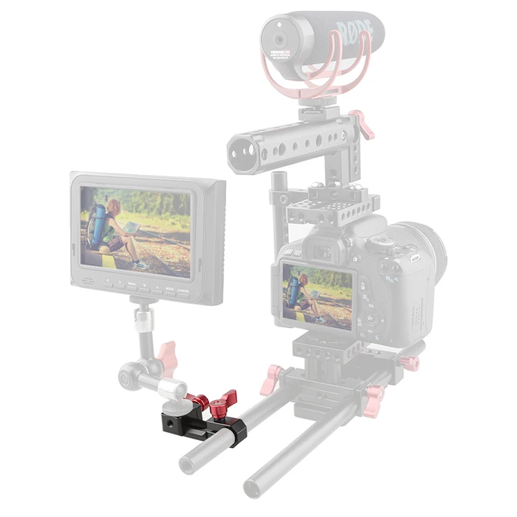 CAMVATE один 15-мм стержневой зажим и НАТО зажим(красный Wingnuts) для GH5, 5dmarkiii Rig C1631