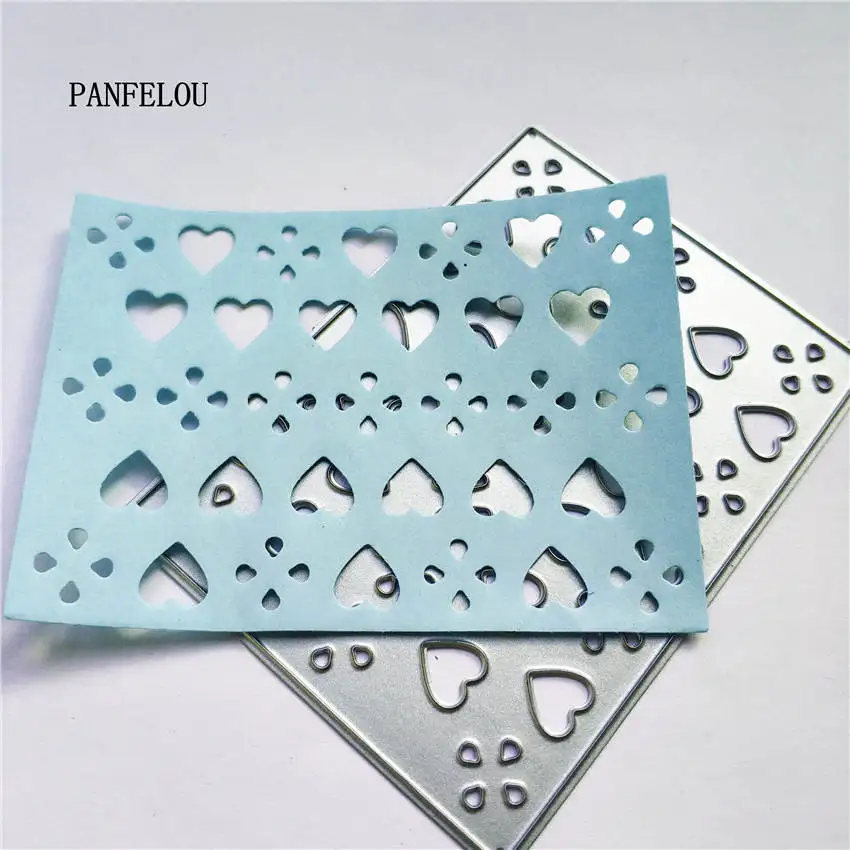 PANFELOU панели в форме сердца металла ремесло бумаги высечки Скрапбукинг/DIY