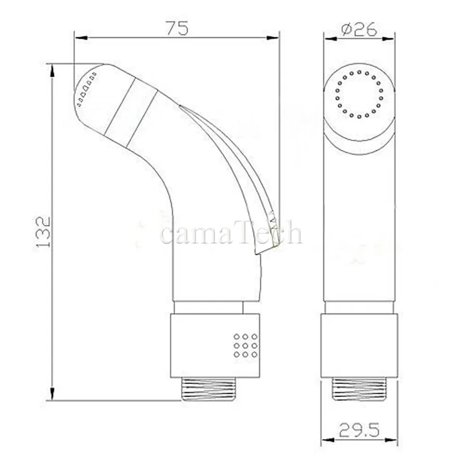 Насадка для душа camaTech мини-помпа биде с шлангом 59 дюймов ручной колонический