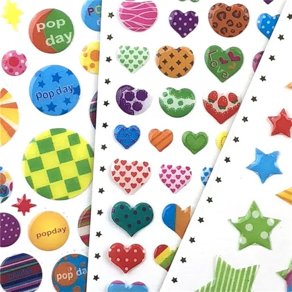 Girls Boys Cartoon Decorative Sticker Sheet Children DIY Stickers Epoxy Hot Stamping Decors Student Reward Party Favors | Игрушки и