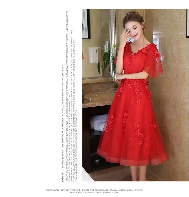 Robe de soiree тонкое вечернее платье трапециевидной формы длиной до середины икры, торжественное вечернее платье, vestido de festa, платья для выпускного вечера, 3 цвета