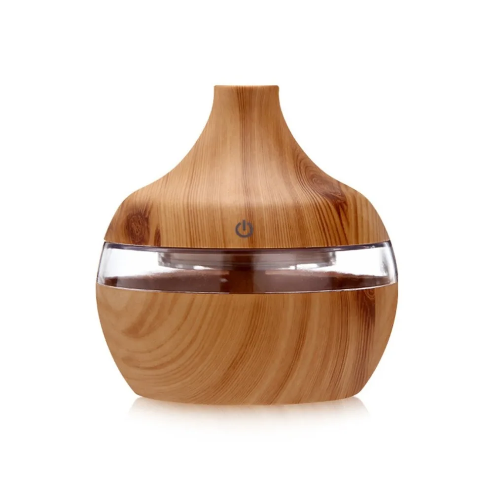 

300ml Wood Grain Essential Oil Aromatherapy Diffuser USB Charging Home Air Humidifier Purify Soothing LED Night Light Mist Maker