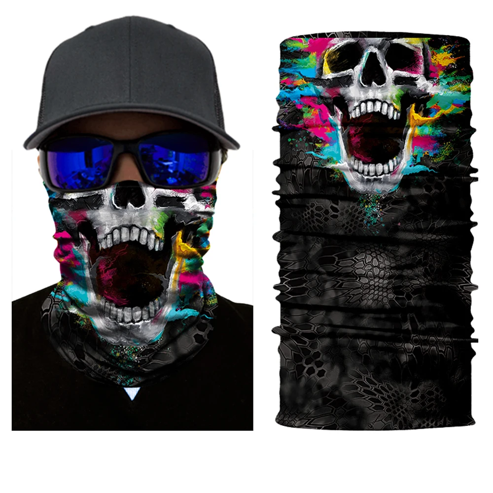 

BJMOTO 3D Amazing Balaclava Headband Ghost Magic Balaclava Face Mask Jokers Skull Bandana Military Pirate Sport Bandana Scarf