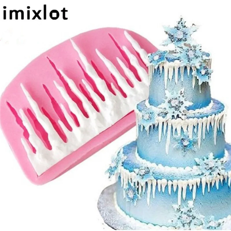 Imixlot Fondant резак для печенья Форма торта силиконовая форма края сосулька украшения