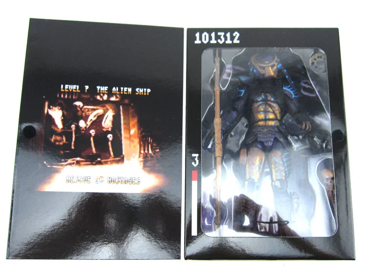 NECA Хищник город Охотник Видео игра внешний вид копье трофей череп умный диск 7