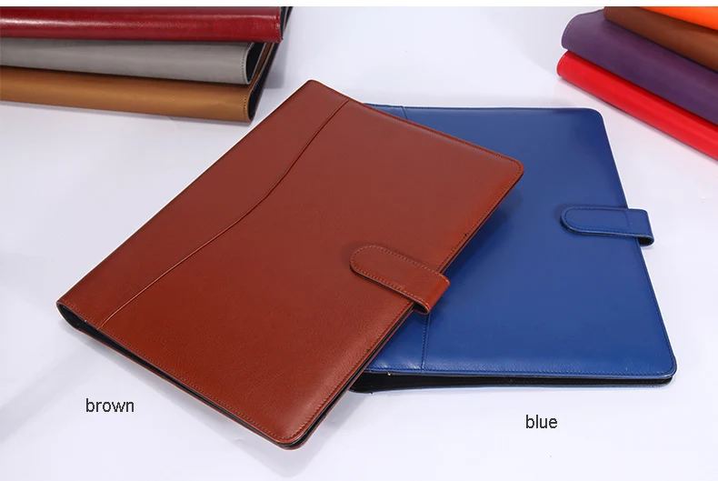 A4 pu искусственная кожа Бизнес портфель папка для документов документы Padfolio портфель с Кольцо Связующего Калькулятор ноутбук 1210b