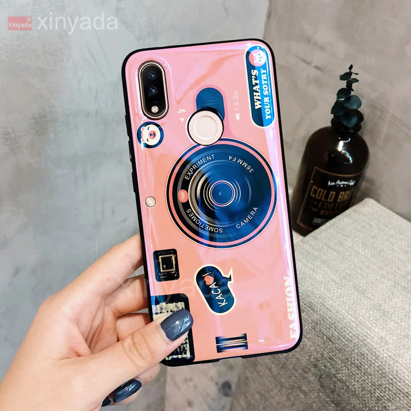 Чехол для Xiaomi Redmi 7A Redmi 7 Note 7 Pro, Роскошный чехол для камеры, мягкий бампер, силиконовый чехол из ТПУ с цветами