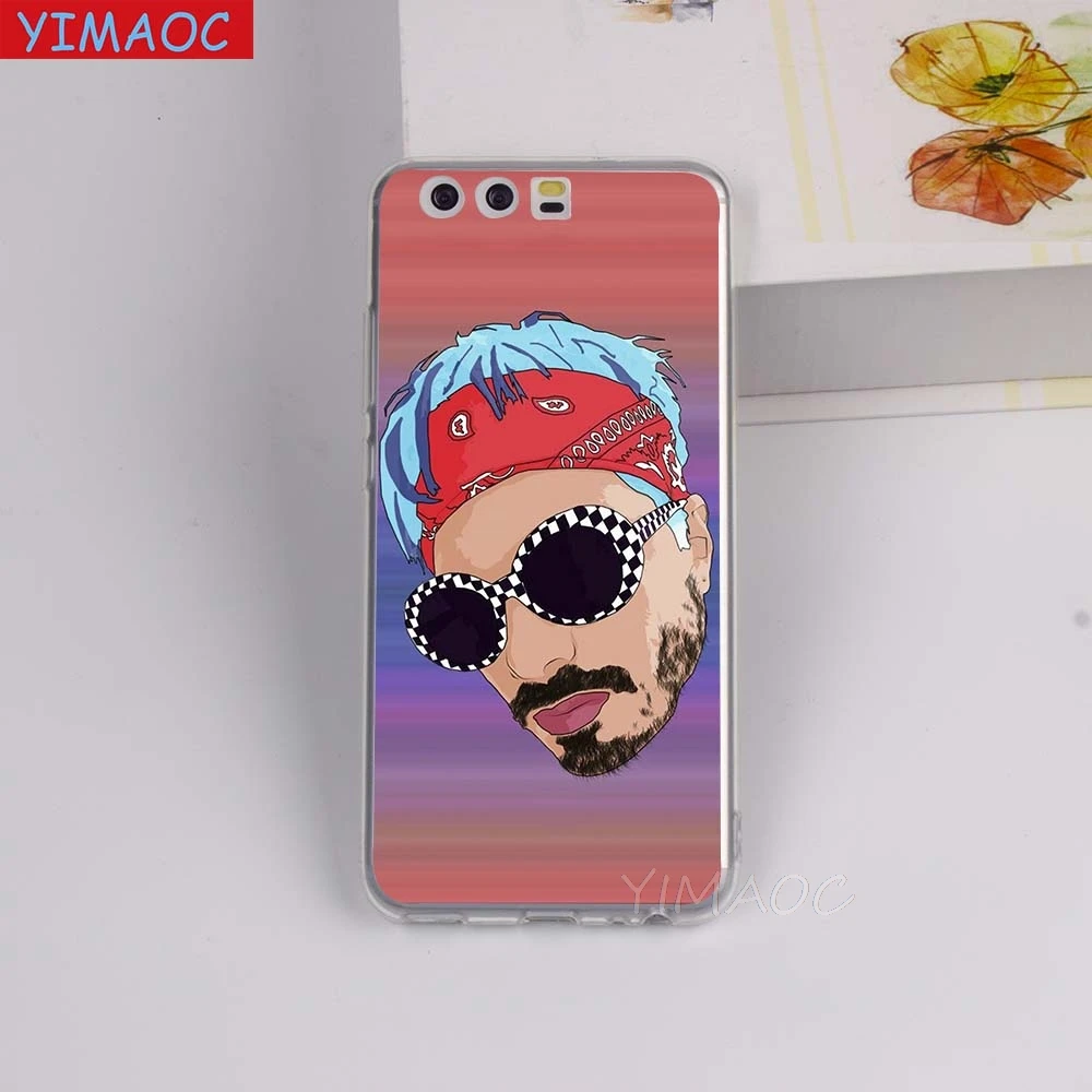 Мягкий чехол YIMAOC Bad Bunny Maluma Lil с открытым носком для Huawei P8 P9 P10 P20 P30 Lite Pro P smart 2019 |