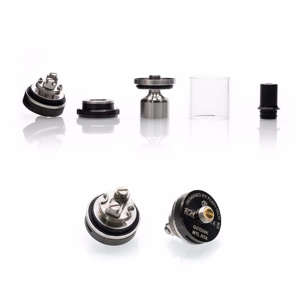 Оригинальный Fumytech Gotank V2 MTL RTA ввиду танк распылителя 3 мл Ёмкость 22 мм Диаметр для