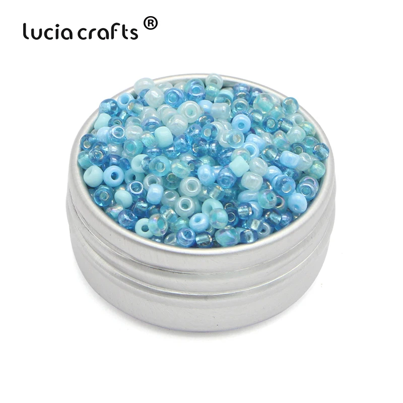 Lucia crafts 20 г/лот 2 мм Разноцветные стеклянные бусины для украшения одежды Изготовление ювелирных изделий DIY аксессуары E1013