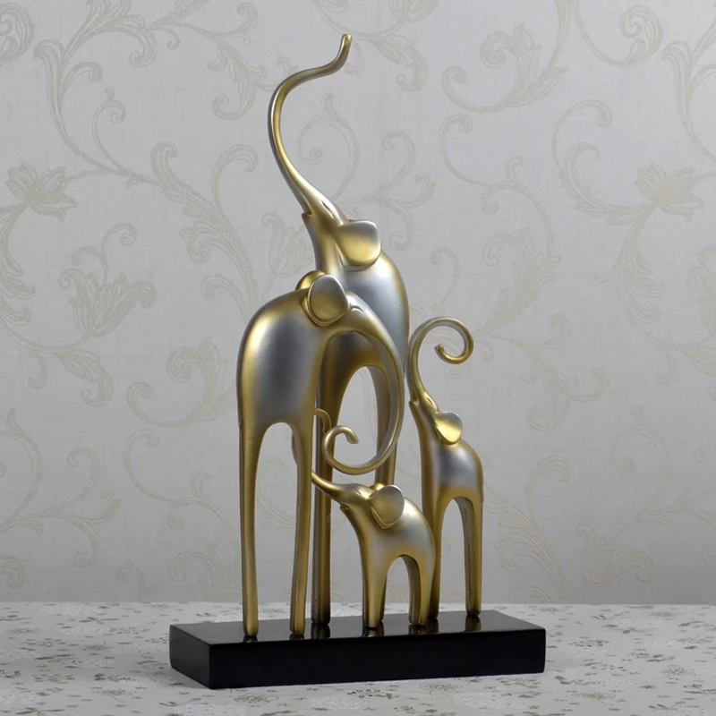 Современная короткая скульптура слона для гостиной смоляная Статуэтка 4