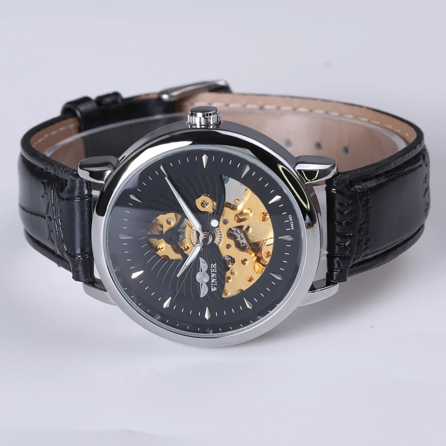 Часы наручные Winner 2018 мужские автоматические роскошные брендовые прозрачные