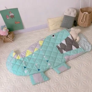 Crocodile 3D мультфильм Стёганое одеяло девочка мальчик Модный популярный Единорог крокодил, Акула Русалка астронавт дети спальный мешок - Цвет: Crocodile