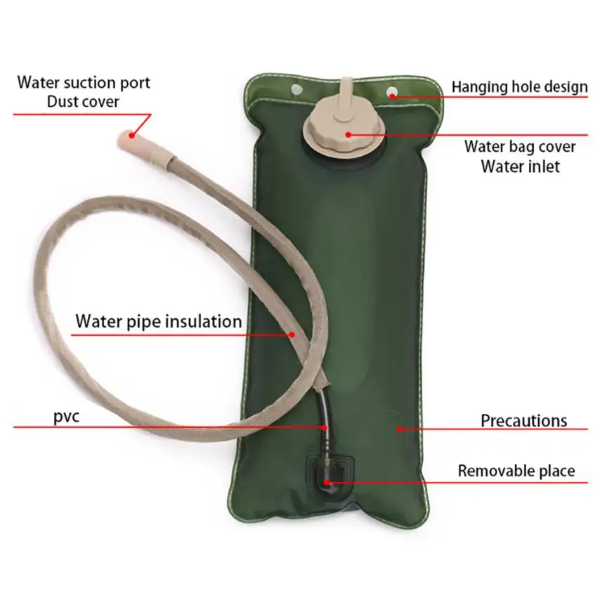 Outdoor Cycling Bicycle Water Bottle 3L Bladder Bag Military Hiking Camping Hydration Backpack Pack 2018 New Top | Спорт и