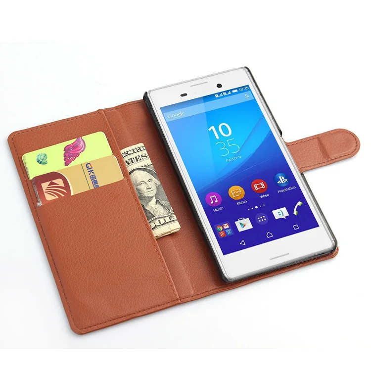 Чехол для Sony Xperia M4 Aqua Dual E2303 E2333 E233 E2312 чехол с откидной крышкой кожаный на